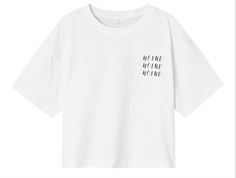 Name It bright white sløjfe kort t-shirt
